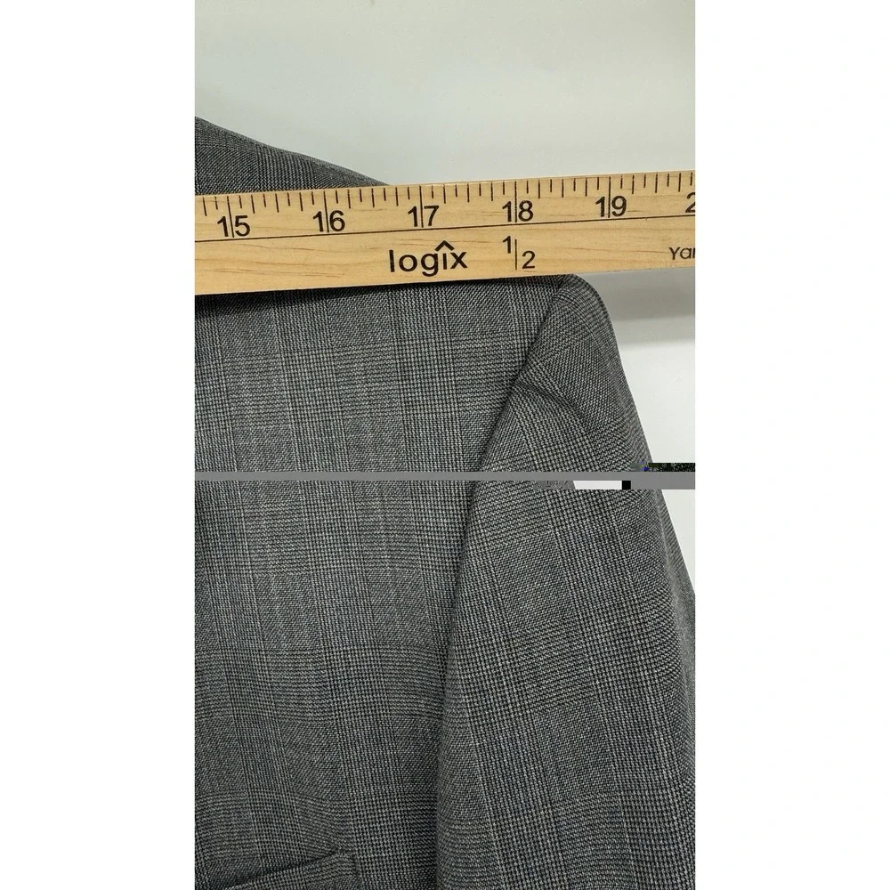 Hickey Freeman 42L Gray 100% Wool Blazer Men USA Made Luxury Sport Coat Tailored